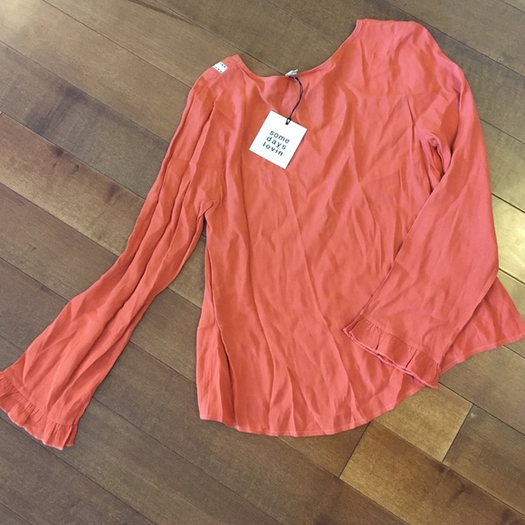NWT SOMEDAYS LOVIN Burnt Orange Blouse - Picture 9 of 13